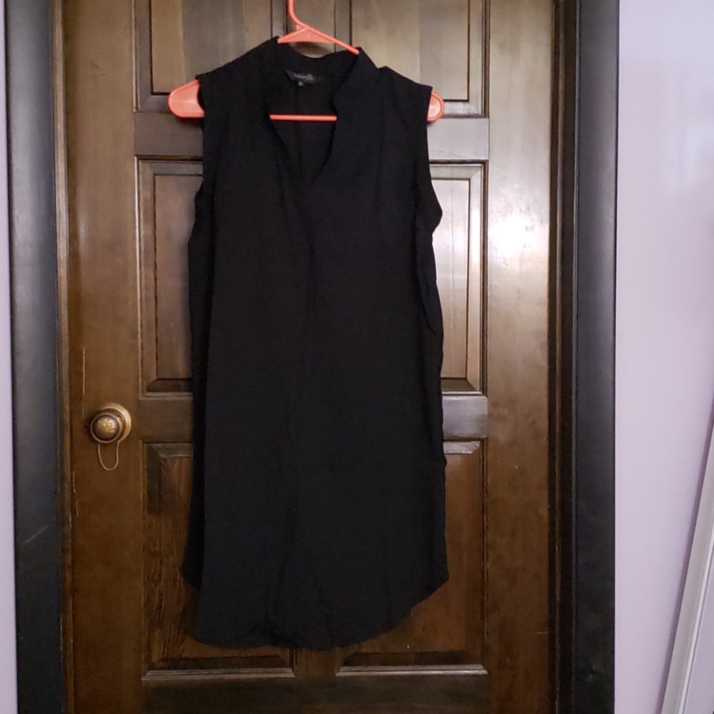 Small black sleeveless dress